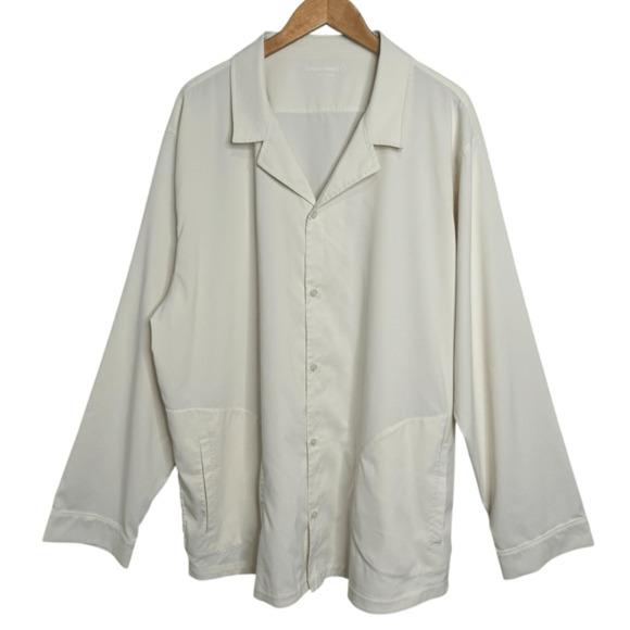 Outdoor Voices SolarCool Camp Shirt Size XXXL Collar Long Sleeve Cream - Picture 1 of 9